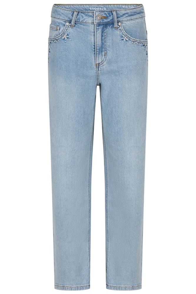 TROUSERS EMBROIDERY JEANS SP25 12009 600 blue